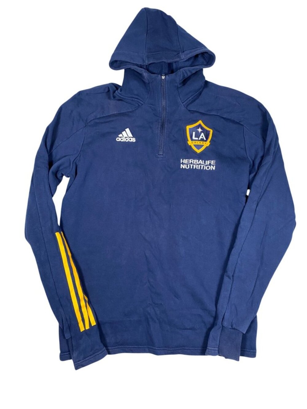 Adidas LA Galaxy Herbalife Nutrition Hoodie XL Blue Long Sleeve Pullover Mens